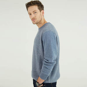 OEM Personnalisé Hommes 90% Laine 10% Cachemire Col Rond Pull Pull Tricoté Pulls pour Hommes BSCI WRAP Tricots Fabricant - Product Image 4