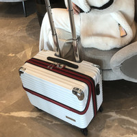 Valise unisexe ABS 18 pouces à roulettes pour voyage court, avec compartiment pour ordinateur portable, ultra-légère, conforme aux normes TSA, idéale pour les agents de bord