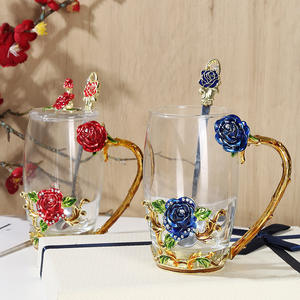 Vaso de Vidrio Esmaltado Creativo, Resistente al Calor, para Café, Té y Bebidas Aromáticas, Ideal para Regalos, Venta al por Mayor - Product Image 1