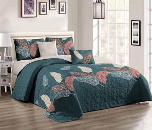 2022 nouveau Style couvre-<span class=keywords><strong>lit</strong></span> floral au <span class=keywords><strong>crochet</strong></span> pour <span class=keywords><strong>lit</strong></span> Double ensemble de couette en microfibre avec Offre Spéciale 4 pièces - Product Image 4