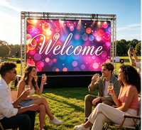 Écran d'affichage vidéo LED pour événements en location, étanche, pour extérieur, P1.9 P2.6 P3.9, 500x1000mm 500x500mm