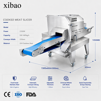 Machine à trancher la viande industrielle, équipement de découpe automatique de la viande pour l'industrie agroalimentaire, production en usine