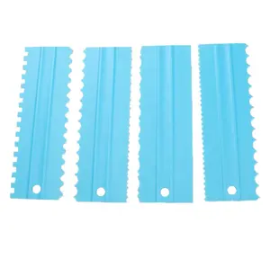 Alta Qualidade 4Pcs Raspador De Bolo Set Decoração Pente E Confeiteiro Mais Suave Ferramentas De Bolo Raspadores De Confeiteiro Para Diy Baking Tools Set