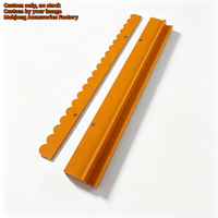 Support de rangement de luxe en acrylique orange pour mahjong, format voyage, avec règle et poussoir à coquilles en lucite, pour le divertissement