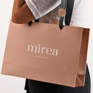 Bolsas de Regalo de Papel Cartón Blanco de Lujo Personalizadas al por Mayor, Bolsas de Compras Resistentes para Boutique con Asa de Cinta - Product Image 4