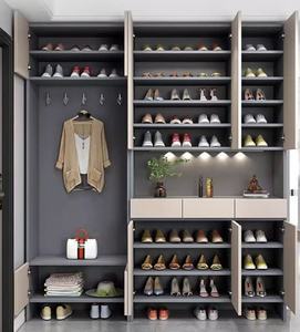 Armoire à chaussures en bois massif sur mesure pour la maison <span class=keywords><strong>avec</strong></span> <span class=keywords><strong>banc</strong></span> intégré <span class=keywords><strong>et</strong></span> <span class=keywords><strong>porte</strong></span>-<span class=keywords><strong>manteau</strong></span> placé dans le hall <span class=keywords><strong>d</strong></span>'<span class=keywords><strong>entrée</strong></span> ou le foyer - Product Image 6