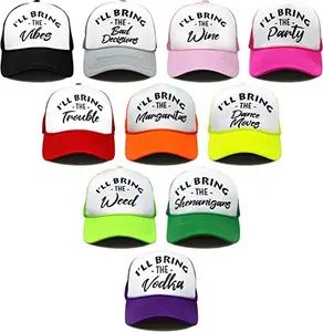 Benutzer definierte 5 Panel Mesh Hut und Trucker Cap gebogene Krempe Plain Caps und Hüte 5 Panel Hut gestickte gedruckte Logo Truck Cap