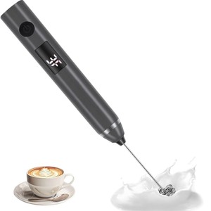 Mousseur à lait USB rechargeable, ustensile de cuisine domestique, batteur intelligent pour lait, café et crème, avec affichage numérique portable - Product Image 5