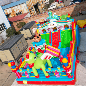 Château gonflable licorne de dessin animé, aire de jeux gonflable commerciale avec toboggan, grande structure gonflable pour la <span class=keywords><strong>location</strong></span> de fêtes d'enfants - Product Image 6