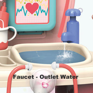 Nouvel ensemble de jeu de <span class=keywords><strong>docteur</strong></span> pour enfants avec table de 24 pouces, jouet de jeu de rôle pour bébé, poupée, jeu de simulation médicale pour les tout-petits, les filles - Product Image 4