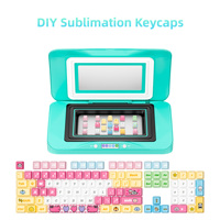 Custom 3D Sublimation Blank Keycap Switch Keychain Tester Finger Fidget Click Button Toy for Anxiety Stress Relief Office Gift
