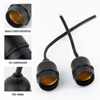 Douille E27 mâle/femelle étanche IP35 pré-câblée, base simple, contact en cuivre pur, pour lampe murale extérieure de jardin