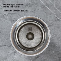 Tasse à thé en titane pur de haute qualité, isolation sous vide, affichage de la température, construction à double paroi, esthétique