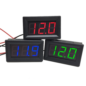 DC 3.5-30V kỹ thuật số xe vôn kế ô tô điện áp <span class=keywords><strong>Meter</strong></span> Red/Blue/green12v 24V xe máy xe LED hiển thị điện áp <span class=keywords><strong>Tester</strong></span> - Product Image 2