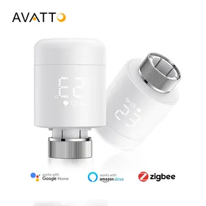 Avatto Tuya Zigbee TRV Thermostat Floor Heating Temperature Controller Digital Programmable TRV Radiator Valve