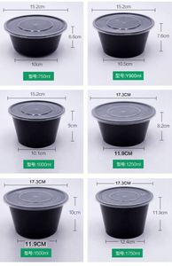 กล่องพลาสติกใส่อาหารแบบใช้แล้วทิ้งทรงกลม ขนาด 450 มล. 700 มล. 900 มล. 1000 มล. พร้อมฝาปิด ใช้กับไมโครเวฟได้ ปลอดภัยสำหรับใส่ซุป - Product Image 5