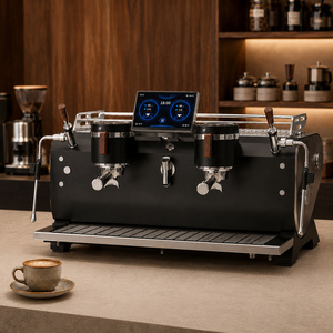 Machine à expresso commerciale AT2-2, 2 groupes, semi-automatique, avec pompe rotative et écran de 7,0 pouces, expresso commercial - Product Image 3
