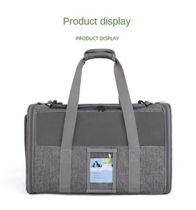 ODM Hafif Oxford Evcil Hayvan Taşıma Çantası Açık Hava Küçük Hayvanlar İçin Düz Desenli Fermuarlı Kafes, Nefes Alabilen File Tasarım - Product Image 3