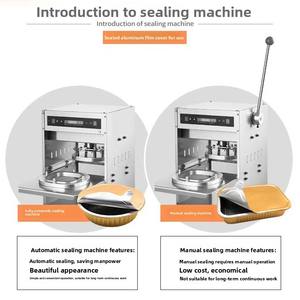 半自動テーブルトップ食品誘導熱シーラーアルミボウルシーラーカップホイルトレイシール機 - Product Image 5