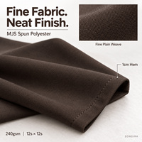 Serviettes en tissu polyester filé MJS 240 GSM, couleur chocolat, 20x20, lavables industriellement, pour la location de linge d'hôtel