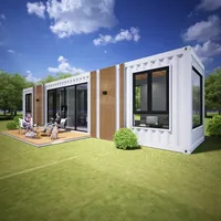 Conteneur d'expédition modulaire isolé de luxe 40FT Pack plat maison préfabriquée pour hôtel en acier
