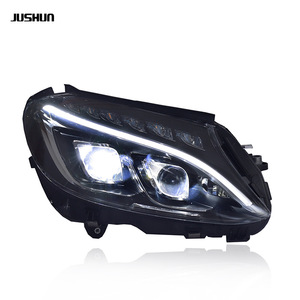 Kit de phares Jushun pour Mercedes-Benz Classe C W205 2015-2018, mise à niveau LED double lentille - Product Image 3