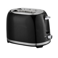 Grille-pain électrique domestique automatique en acier inoxydable à 2 tranches, à fentes larges, avec fonction pop-up et 6 réglages pour pain grillé