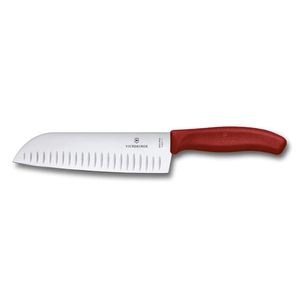 VICTORINOX - Couteau Santoku Swiss Classic Line 17 cm Rouge - Product Image 1