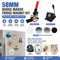 Machine à badges manuelle 58 mm, directement de l'usine, pour la fabrication de badges en fer blanc, aimants de réfrigérateur et ouvre-bouteilles DIY