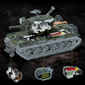 12GO 98003 Rompecabezas de Bloques de Construcción del Tanque Pesado KV-2 de la Segunda Guerra Mundial, Juguete para Niños - Product Image 2