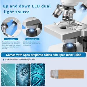 Zoom 2000x Monocular estudiante microscopio biológico LED laboratorio para niños escuela familiar laboratorio educación microscopio para niños - Product Image 4