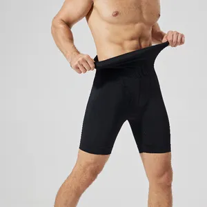 Mannen Buik Controle Compressie Shorts Hoge Taille Slanke Jogger Broek Shapewear Naadloze Body Shaper Been Buik Gordel Boxer Slip