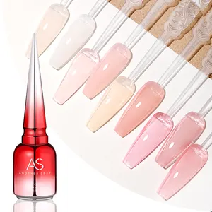 AS Nature French Nail Art Sheer Pink Colour Gel Polish Translucent Jelly Nude Gel Varnish for Nails