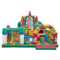 Parcours d'obstacles gonflable commercial en PVC écologique pour adultes : jeu de défi et aire de jeux personnalisée
