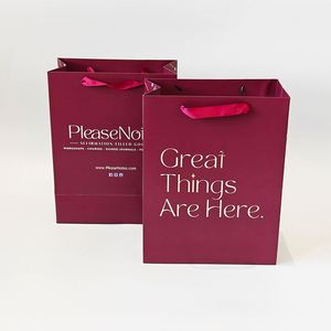 Manufacturer Coated Paper Ribbon Tie Gift Package Elegant Paper Bags for Presentations - Product Image 6