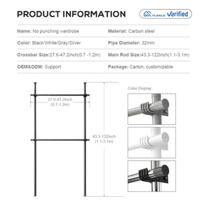 YIJIALE Armario Portátil Plegable Moderno, Perchero de Acero al Carbono con Capacidad de Carga de 20 kg - Product Image 5