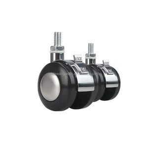 Möbel-Roller Legierung Kunststoff 1,5 Zoll Doppelrad <span class=keywords><strong>M8</strong></span> Gewinde 15 mm Stiel Drehdraht - Product Image 6