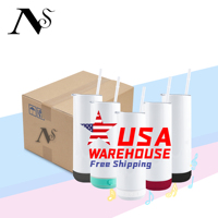 Altavoz inalámbrico con luz Led, dispositivo blanco liso de sublimación, Usb, Taza de agua, Delgado, con altavoz, 20 OZ