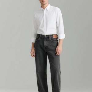 Pantalones Vaqueros para Hombre para el Mercado de la UE/EE. UU. - 100% Algodón, Corte Holgado, Pierna Recta, Lavado Vintage, Ropa de Trabajo Informal de Negocios - Product Image 6