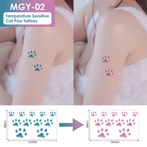 Adesivi per il Corpo a Forma di Zampa di <span class=keywords><strong>Gatto</strong></span> Realistici, Termosensibili e Impermeabili, Personalizzabili all'Ingrosso, per Regali Promozionali, 3 Varianti Disponibili - Product Image 3