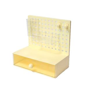 ชั้นวางของตั้งโต๊ะแบบเพ็กบอร์ด สีครีม รูปทรงสี่เหลี่ยมผืนผ้า สำหรับจัดระเบียบสำนักงาน วางซ้อนกันได้ เหมาะสำหรับห้องนอน บ้าน ห้องอ่านหนังสือ โต๊ะนักเรียน - Product Image 5