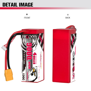 Batterie LiPo CODDAR 4S 4S2P 9000MAH HV 15.2V 130C Câblée Boîtier Rigide Voitures RC <span class=keywords><strong>XT90</strong></span> 1/8 RTR Véhicule Tout-Terrain Monster Truck <span class=keywords><strong>Traxxas</strong></span> - Product Image 6