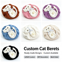 Béret en laine avec motif animalier pour l'automne et l'hiver, vente directe d'usine, personnalisation disponible avec service de conception gratuit