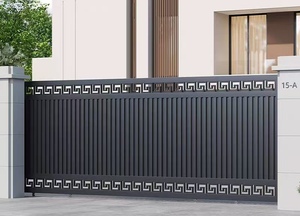 <span class=keywords><strong>Portail</strong></span> Coulissant/<span class=keywords><strong>Battant</strong></span> en Alliage d'Aluminium Thermolaqué Anti-Rouille et Durable, Traité Électriquement, pour Jardin, avec Verrou Sécurisé, Garantie 5 Ans - Vente en Gros - Product Image 6