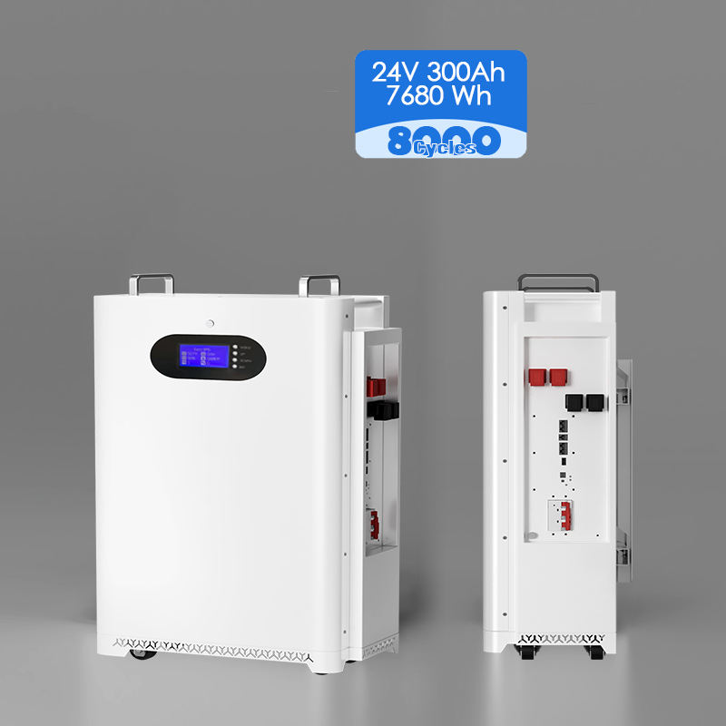 25.6V 300Ah 7680wh button LCD