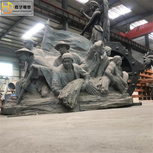 Escultura del Grupo del Ejército Rojo Jia Hua, de Fibra de Vidrio, Hecha a Mano, para Montar en el Suelo, Forma Irregular, Gran Escala - Product Image 5