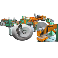 Ligne de découpe de bobines en bande, machine de formage de rouleaux, tôle d'acier, bobine d'acier pour découpe longitudinale 0-200 m/min 0,2 - 3 mm 10
