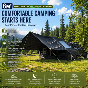 Tente de camping gonflable pour <span class=keywords><strong>hayon</strong></span> de SUV, tente de voiture avec <span class=keywords><strong>auvent</strong></span> détachable, compatible avec SUV, fourgonnette, minivan, Jeep, CUV avec <span class=keywords><strong>auvent</strong></span> extensible - Product Image 1