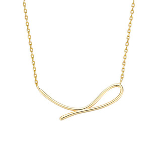 Geometric Line Necklace For Women Minimalist Clavicle Chain Platinum Color 2021 New Arrival - Product Image 4