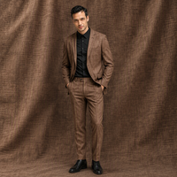 Tissu de costume épais extensible pour homme, en polyviscose tissée, idéal pour les blazers formels d'hiver – Vente en gros directe usine